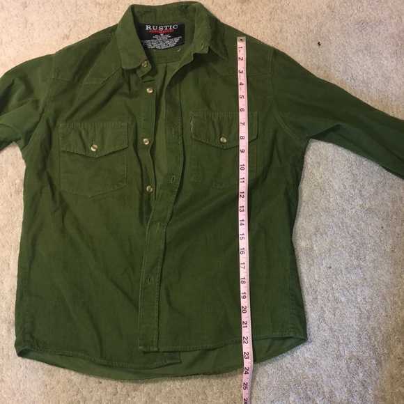 Western Dark Green Button Down Top M - Picture 7 of 9